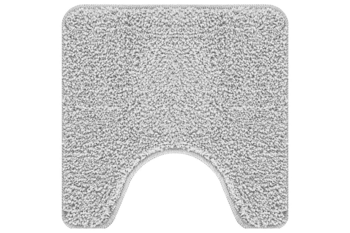 Anti-slip Bath Mat With Toilet Cut Grey 50 X 50 Cm Pp