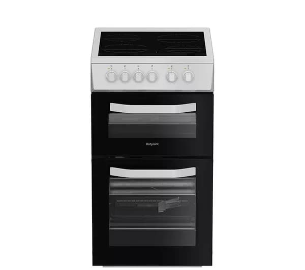 HOTPOINT HTE5VCW 50 cm Electric Ceramic Cooker - White