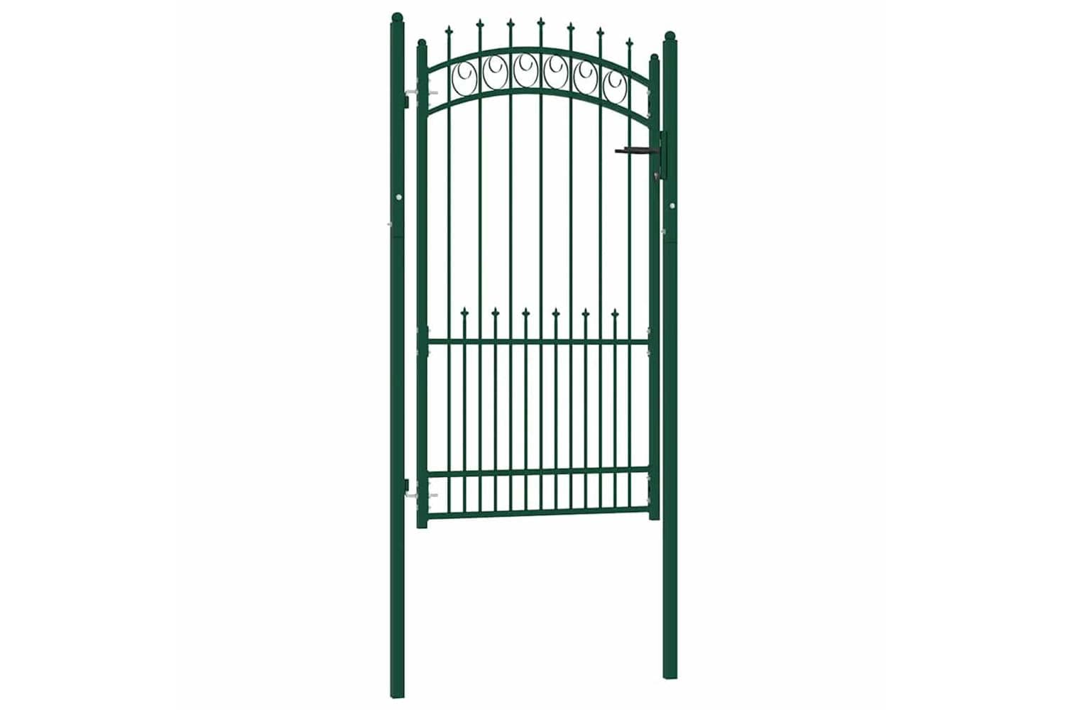 vidaXL 146386 Fence Gate With Spikes Steel 100x175cm Green