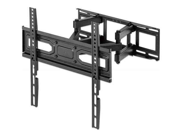 MANHATTAN - TV & Monitor Mount, Wall, Full Motion, 1 screen, Screen Sizes: 32-55", Black, VESA 100x100 to 400x400mm, Max 40kg, LFD, Tilt & Swivel with 3 Pivots, Lifetime Warranty mounting kit - full-motion - for flat panel - black