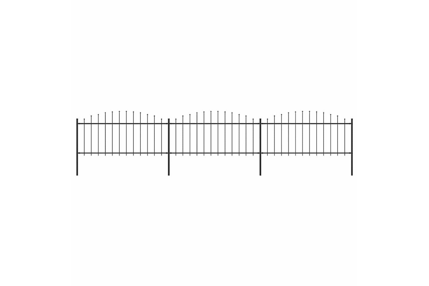 Vidaxl Garden Fence With Spear Top Steel