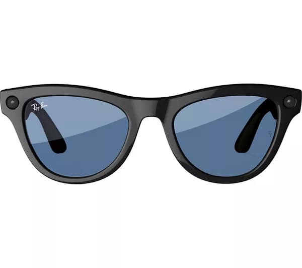 RAY-BAN Meta Skyler Glasses - Shiny Black, Transitions Cerulean Blue