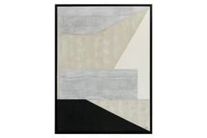 Kempton Framed Canvas Painting - Ksenia Sizaya | Natural & Black | 122 x 97 cm