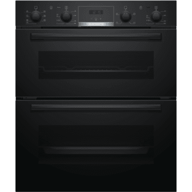 Refurbished Bosch NBS533BB0B Series 4 Built-Under Electric Double Oven - Black