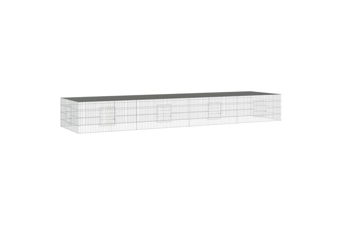 vidaXL 171565 4-panel Rabbit Cage 433x109x54cm Galvanised Iron