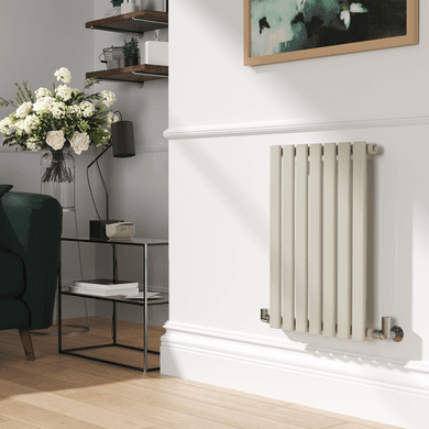 Sorrento Midnight Black Vertical Oval Designer Radiator