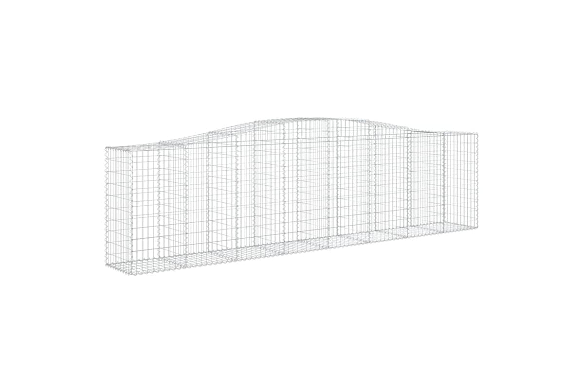 vidaXL 153415 Arched Gabion Basket 400x50x100/120cm Galvanised Iron
