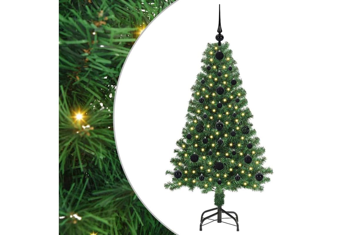 Vidaxl Artificial Christmas Tree With 150 Leds With Stand Green 120 Cm