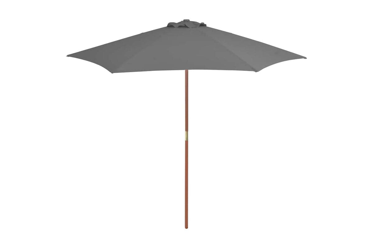 vidaXL 44515 Outdoor Parasol With Wooden Pole 270cm Anthracite