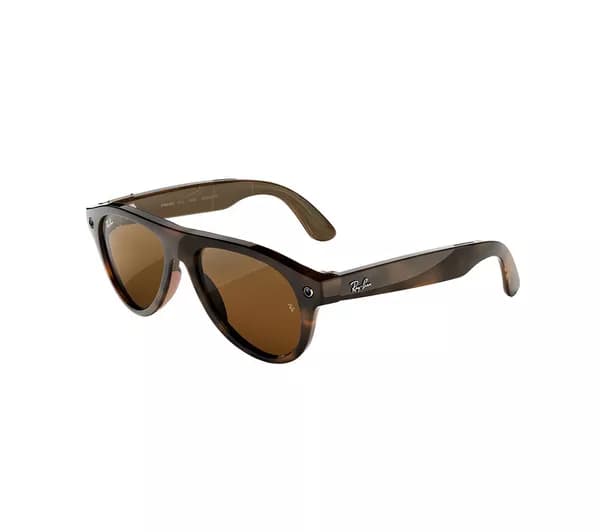 META RAY-BAN Aviator (Gen 3) AI Glasses - Havana with Brown Lenses