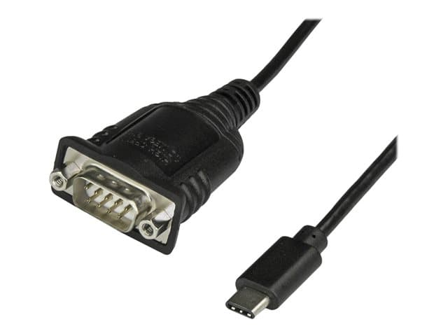 STARTECH.COM - StarTech USB C to Serial Adapter Cable 16" (40cm), USB Type C to RS232 (DB9) Converter Cable, USB-C Serial Cable for PLCs, Scanners, Receipt Printers, Male/Male, Windows/macOS/Linux - Up to 921.6 Kbps Baud - USB / serial cable - DB-9 to USB-C - 40 cm