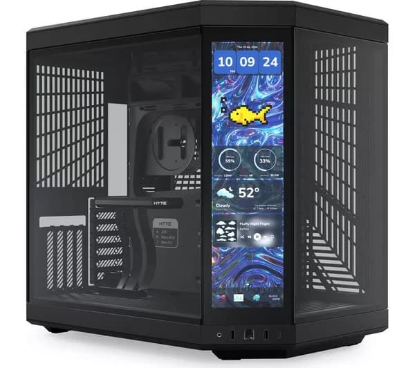 HYTE Y70 Touch Infinite E-ATX Mid-Tower PC Case - Pitch Black