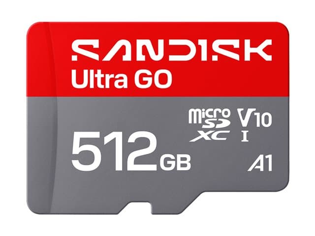 SANDISK - Ultra GO - Flash memory card - 512 GB - A1 / UHS-I U1 / Class10 - microSDXC UHS-I