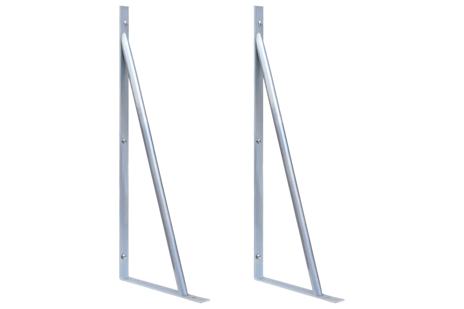 Vidaxl 148988 Support Brackets For Fence Post 2 Pcs Galvanised Steel