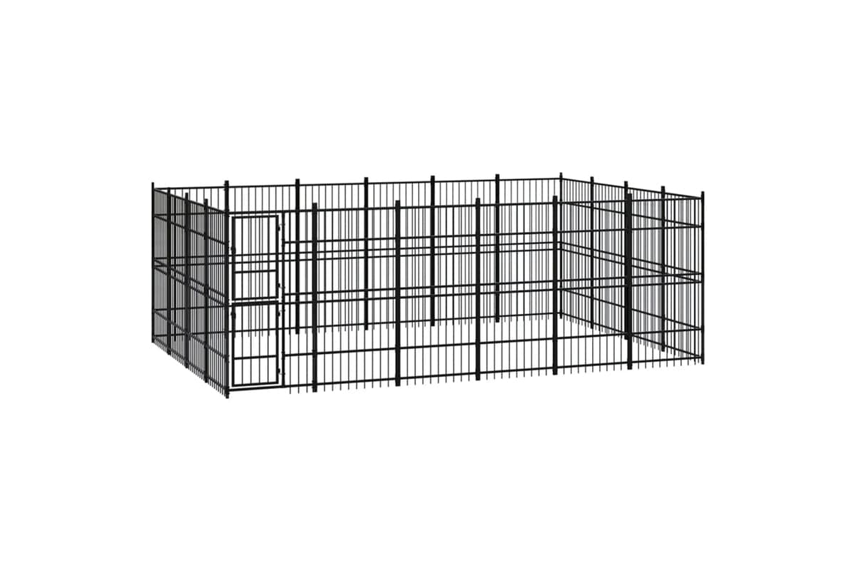 Vidaxl 3097984 Outdoor Dog Kennel Steel 22.12 M2