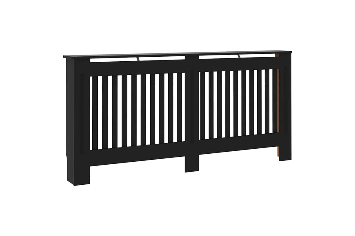 vidaXL Radiator Cover Black 172x19x81.5cm Mdf