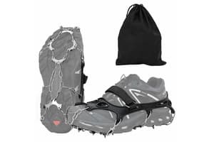 Vidaxl Ice Cleats For Shoes Black L Stainless Steel
