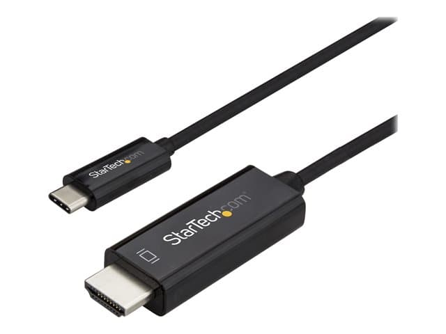 STARTECH.COM - Startech 6ft (2m) USB C to HDMI Cable, 4K 60Hz USB Type C to HDMI 2.0 Video Adapter Cable, Thunderbolt 3 Compatible, Laptop to HDMI Monitor/Display, DP 1.2 Alt Mode HBR2 Cable, Black - 4K USB-C Video Cable (CDP2HD2MBNL) - adapter cable - HDMI / USB - 2 m