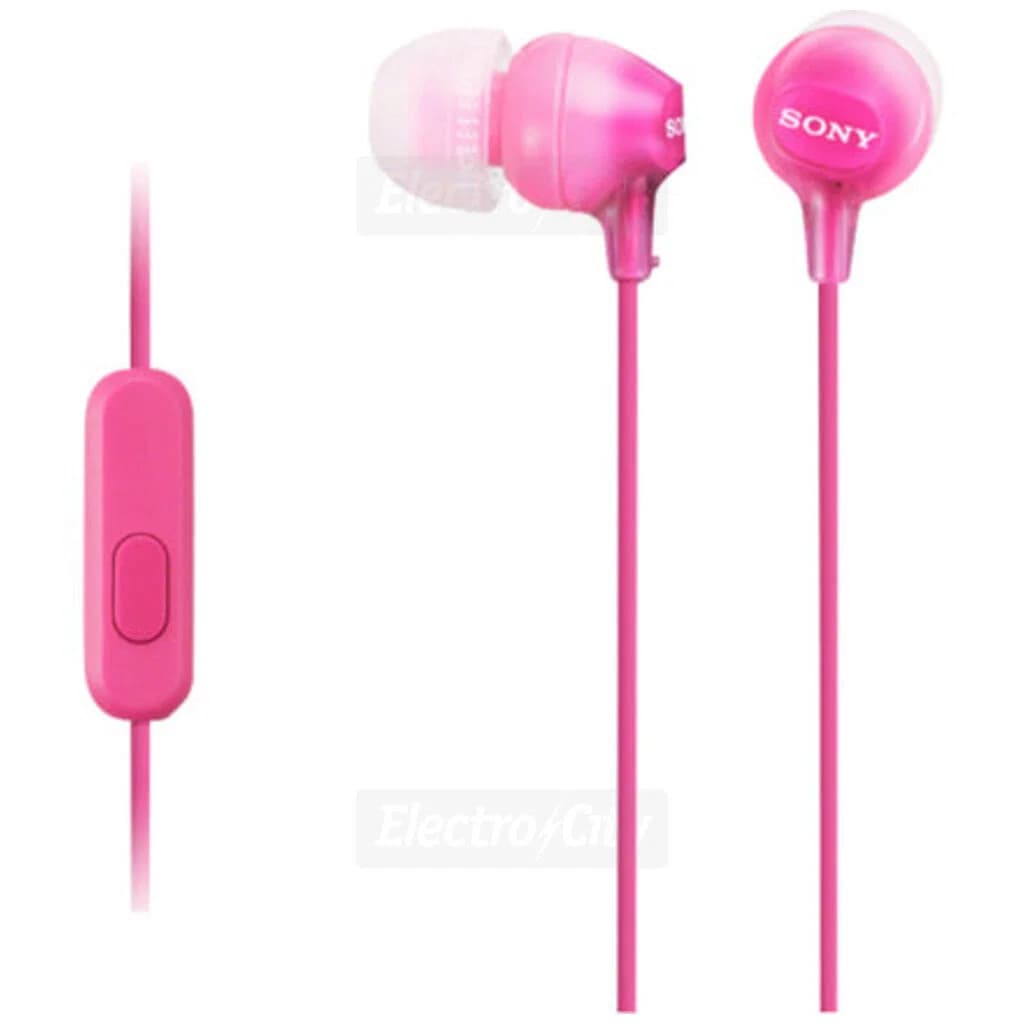 Sony MDR-EX15AP In-Ear Wired Headphones with Microphone | Pink