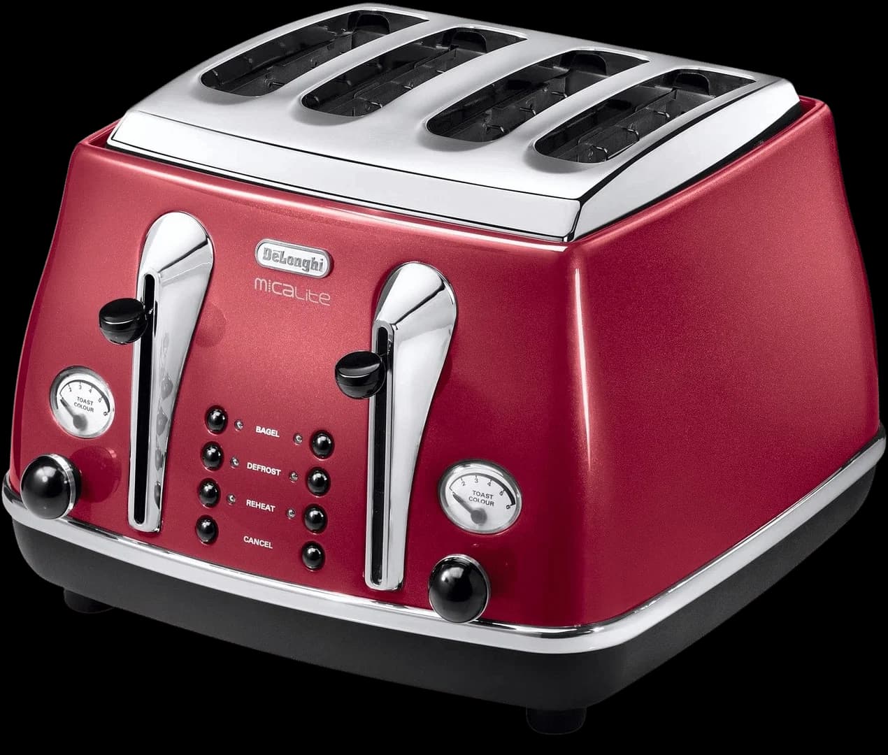 De’Longhi Icona Micalite 4 Slice Toaster | Red