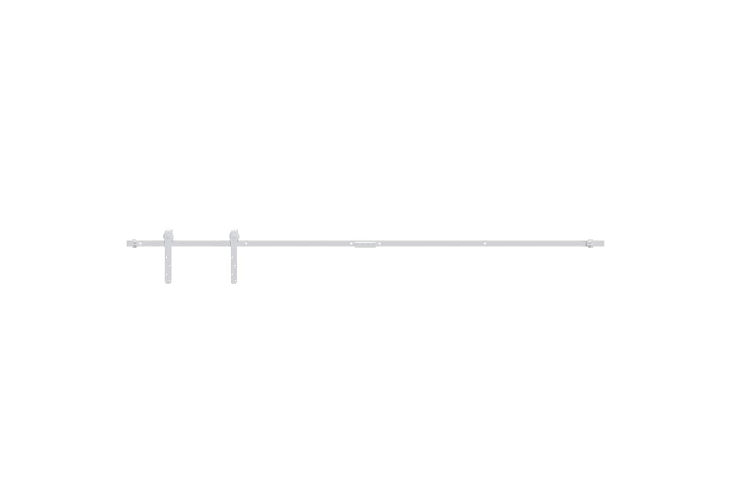 vidaXL 151691 Mini Sliding Cabinet Door Kit Carbon Steel White 200cm