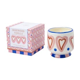 A Dopo Hearts Ceramic Candle - Rosewood Vanilla