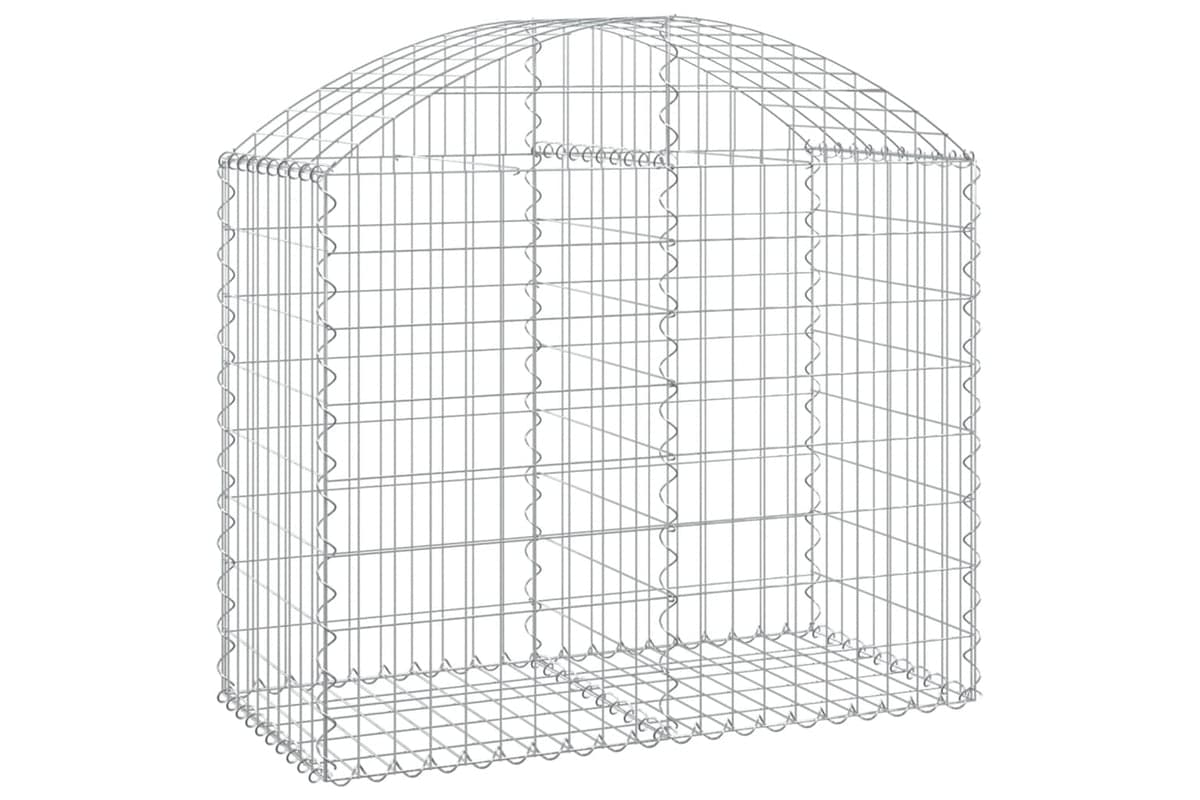 vidaXL 153434 Arched Gabion Basket 100x50x80/100cm Galvanised Iron