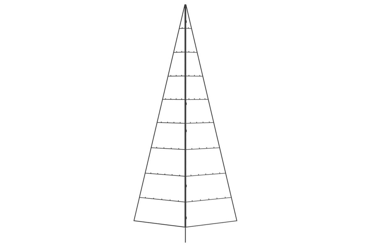 Vidaxl Metal Christmas Tree For Decoration Black 210 Cm