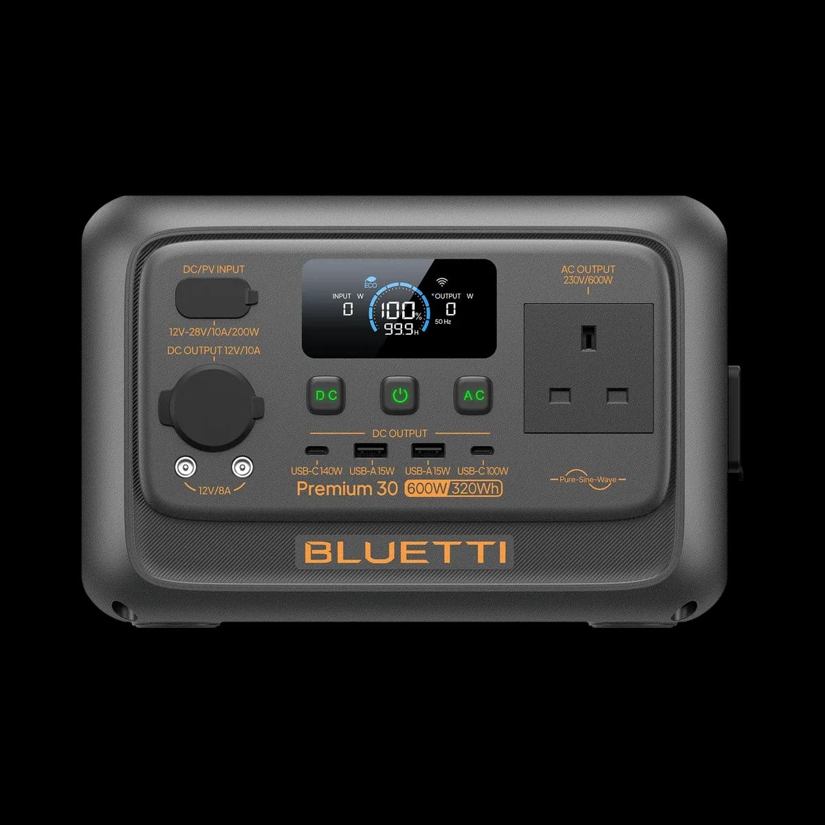 BLUETTI Premium 30 V2 320Wh 600W Portable Power Station | 281-PPR30V2UKGYBL010