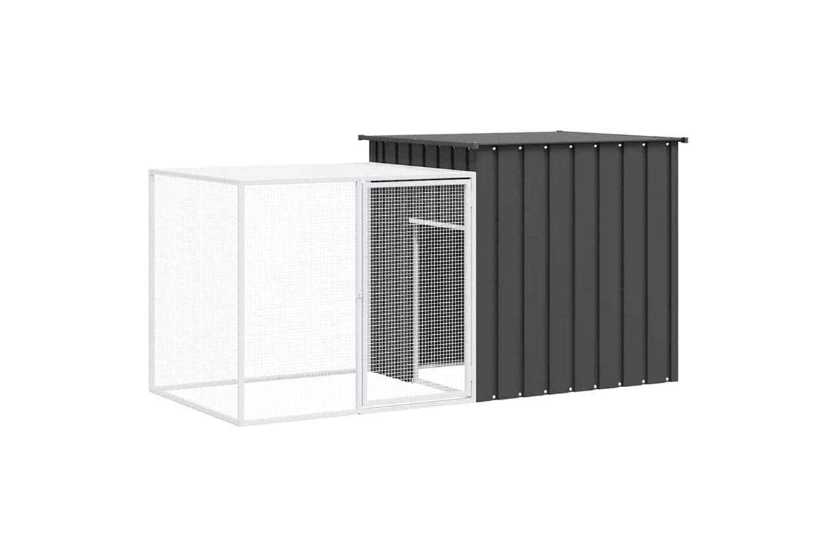 vidaXL 3155527 Rabbit Cage Anthracite 200x91x100cm Galvanised Steel