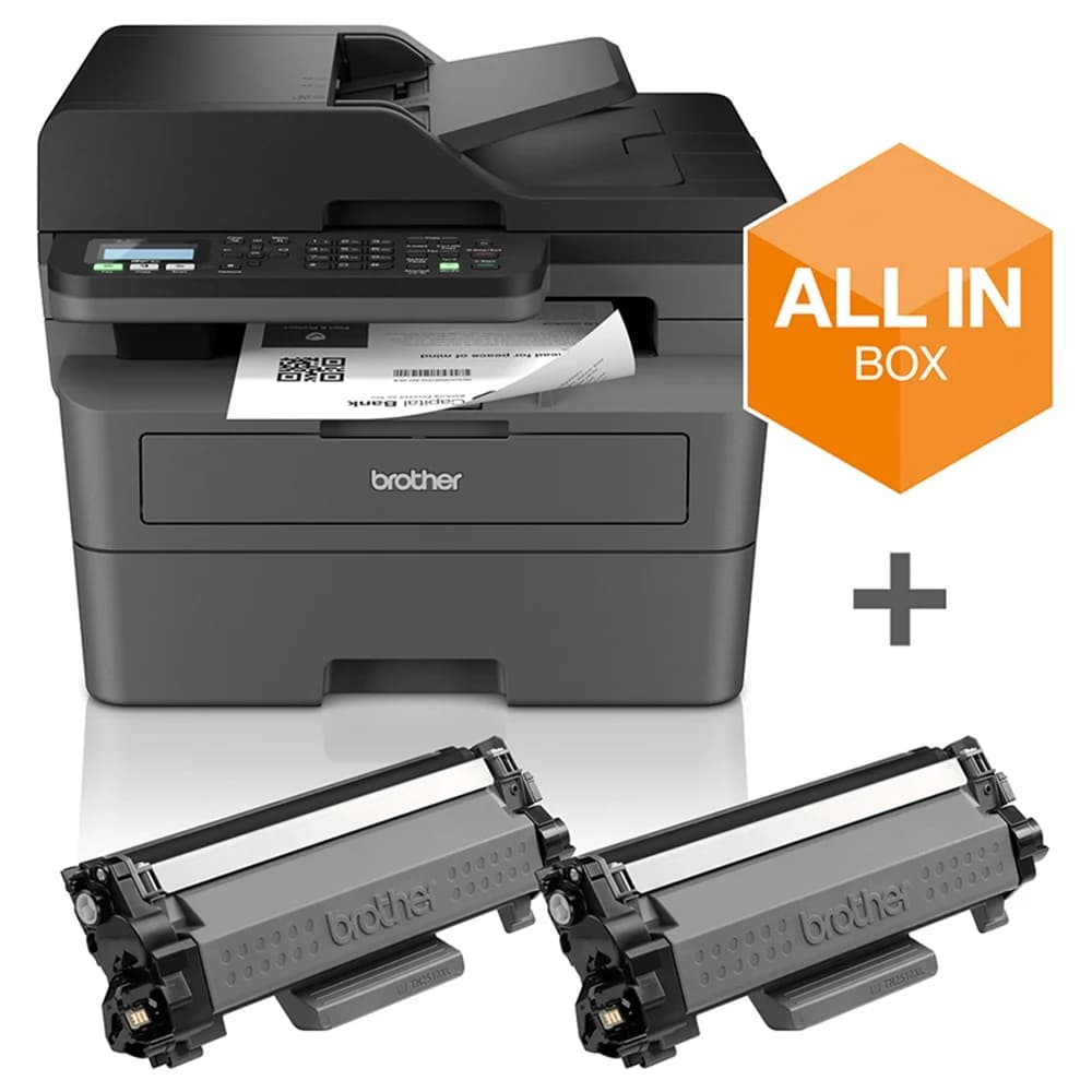 Brother A4 Wireless All-in-Box Mono Laser Printer – Black | MFCL2827DWXL