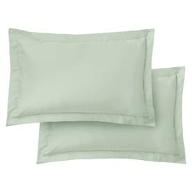 400 Thread Count Cotton Sateen Oxford Pillowcase Pair Green