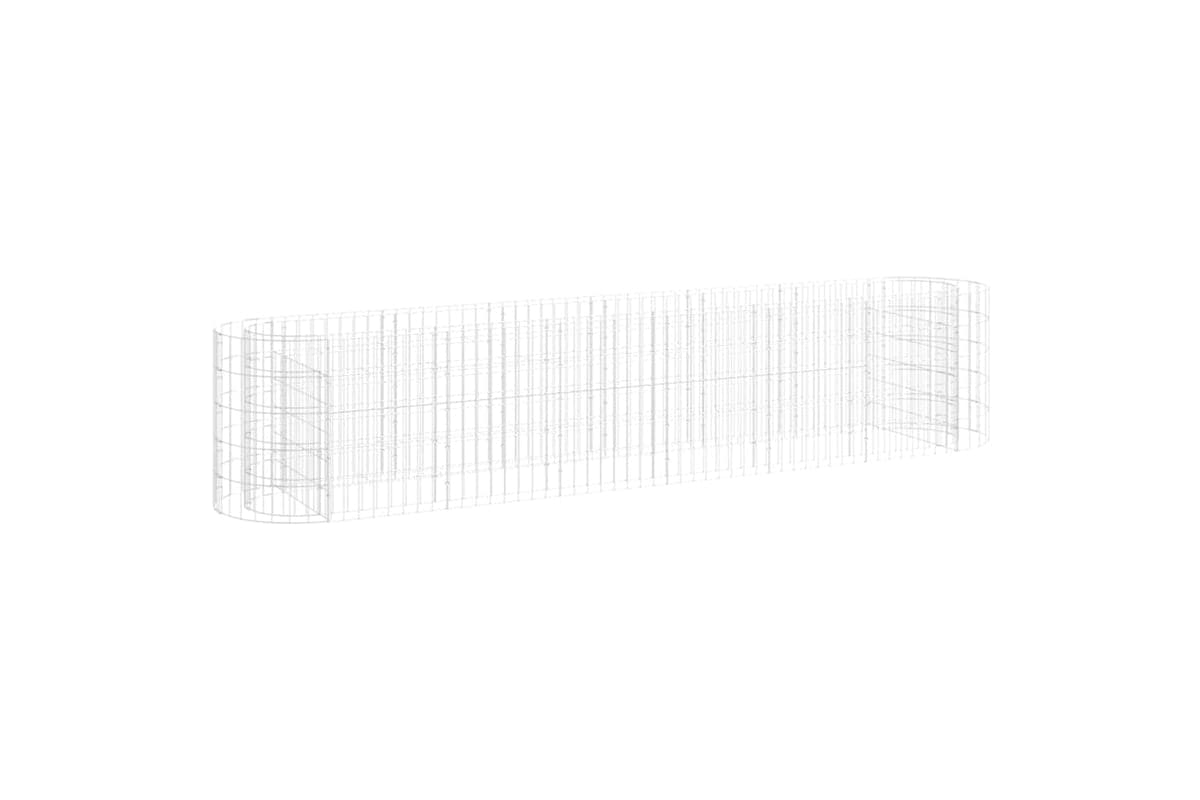 vidaXL 152026 Gabion Raised Bed Galvanised Iron 260x50x50cm