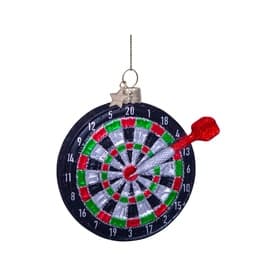 Dartboard Glass Tree Decoration