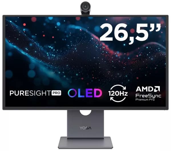 LENOVO Yoga Pro 27UD-10 4K 26.5" Ultra HD QD-OLED Monitor - Grey