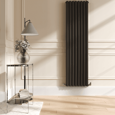 Sorrento Russet Vertical Oval Designer Radiator 1800x472mm Double Panel 4983 BTU