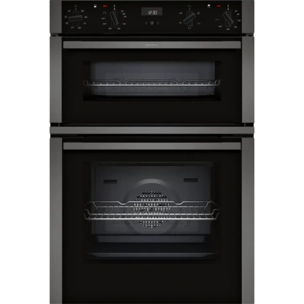 Neff N 50 105 Litre Built-in Double Oven | Graphite