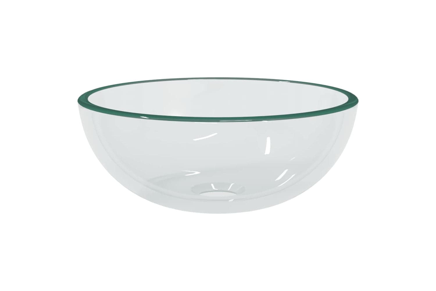 vidaXL 345235 Basin Tempered Glass 30x12cm Transparent