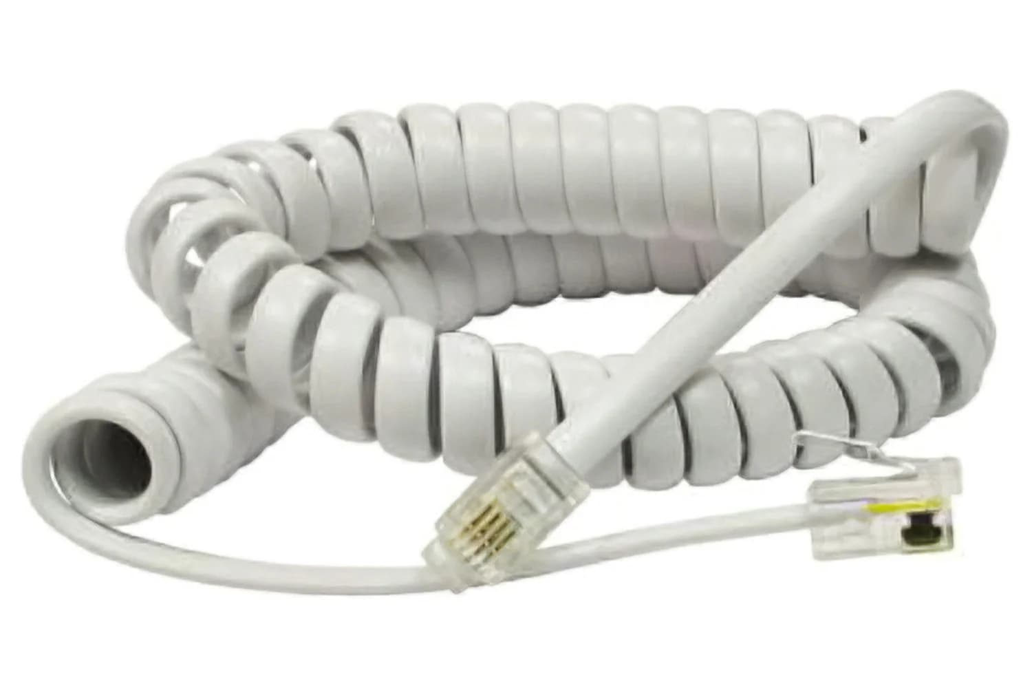 Silver 12ft Irish Telephone Handset Cord | Black