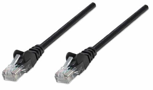 INTELLINET - NETWORK CABLE CAT5E CCA 10M BLACK U/UTP SNAGLESS/BOOTED