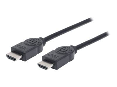 Manhattan HDMI Cable with Ethernet, 4K@30Hz (High Speed), 5m, Male to Male, Black, Ultra HD 4k x 2k, Fully Shielded, Gold Plated Contacts, Lifetime Wa