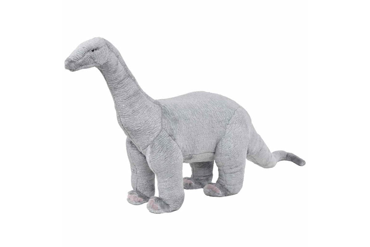vidaXL 91345 Standing Plush Toy Brachiosaurus Dinosaur Grey Xxl