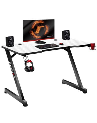 Huzaro Hero 2.5 White Gaming Desk | Hero 2.5 White