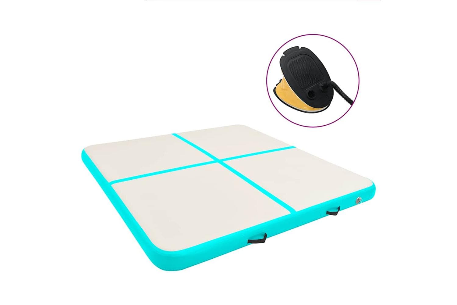 vidaXL Inflatable Gymnastics Mat With Pump