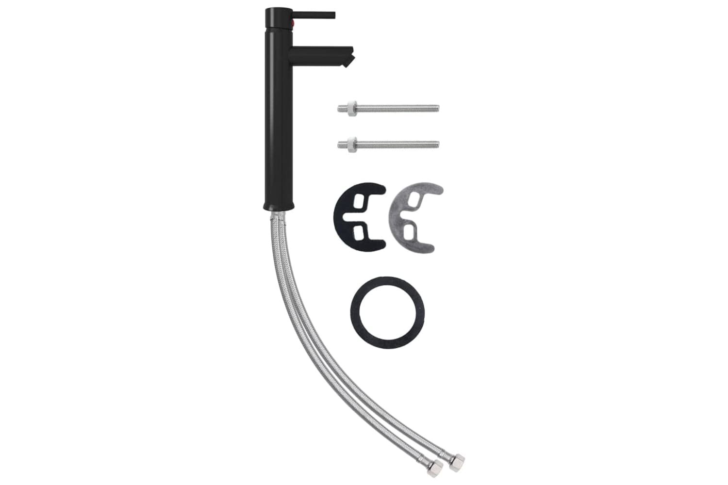vidaXL 149088 Bathroom Mixer Tap Black 12x30cm