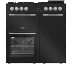 HOTPOINT RH90FA20B 90 cm Dual Fuel Range Cooker - Black