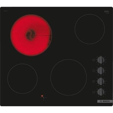 Refurbished Bosch Serie 2 PKE611CA3E 60cm 4 Zone QuickTherm Ceramic Hob Frameless Black