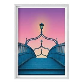 Dawn Dusk Ha'Penny Bridge Framed Print