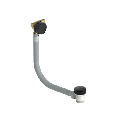 Black Overflow Bath Filler Tap & Click Clack Waste - Arissa