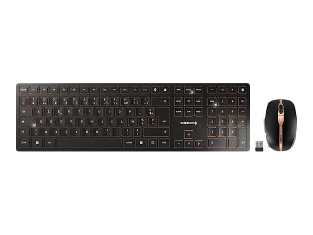 Cherry - DW 9100 SLIM - keyboard and mouse set - French - black/bronze Input Device